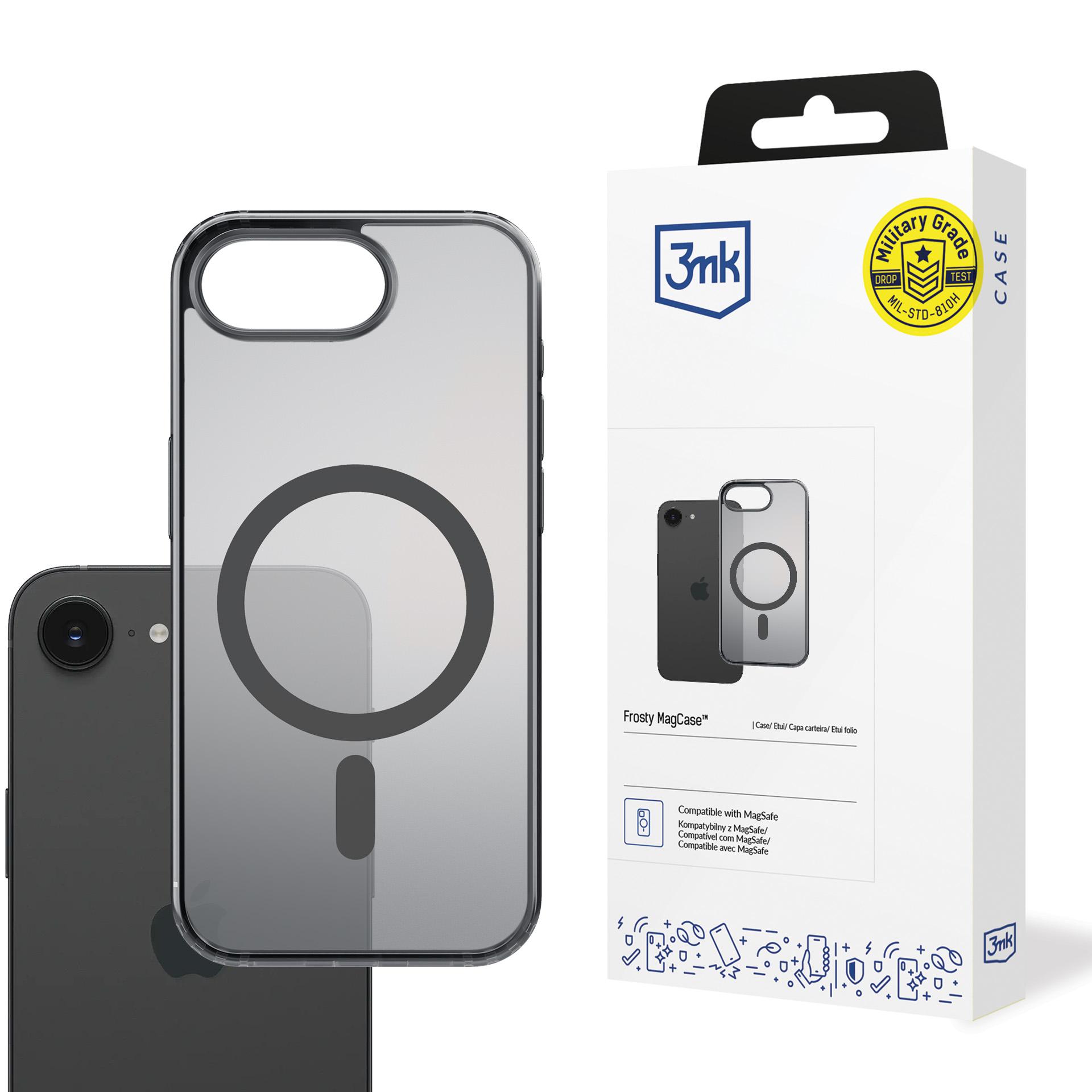 3mk Frosty MagCase Suojakuori iPhone 16E:lle - musta