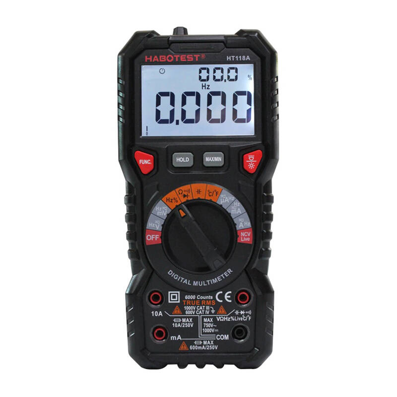 Digitaalinen yleismittari taskulampulla Habotest HT118A, True RMS, NCV