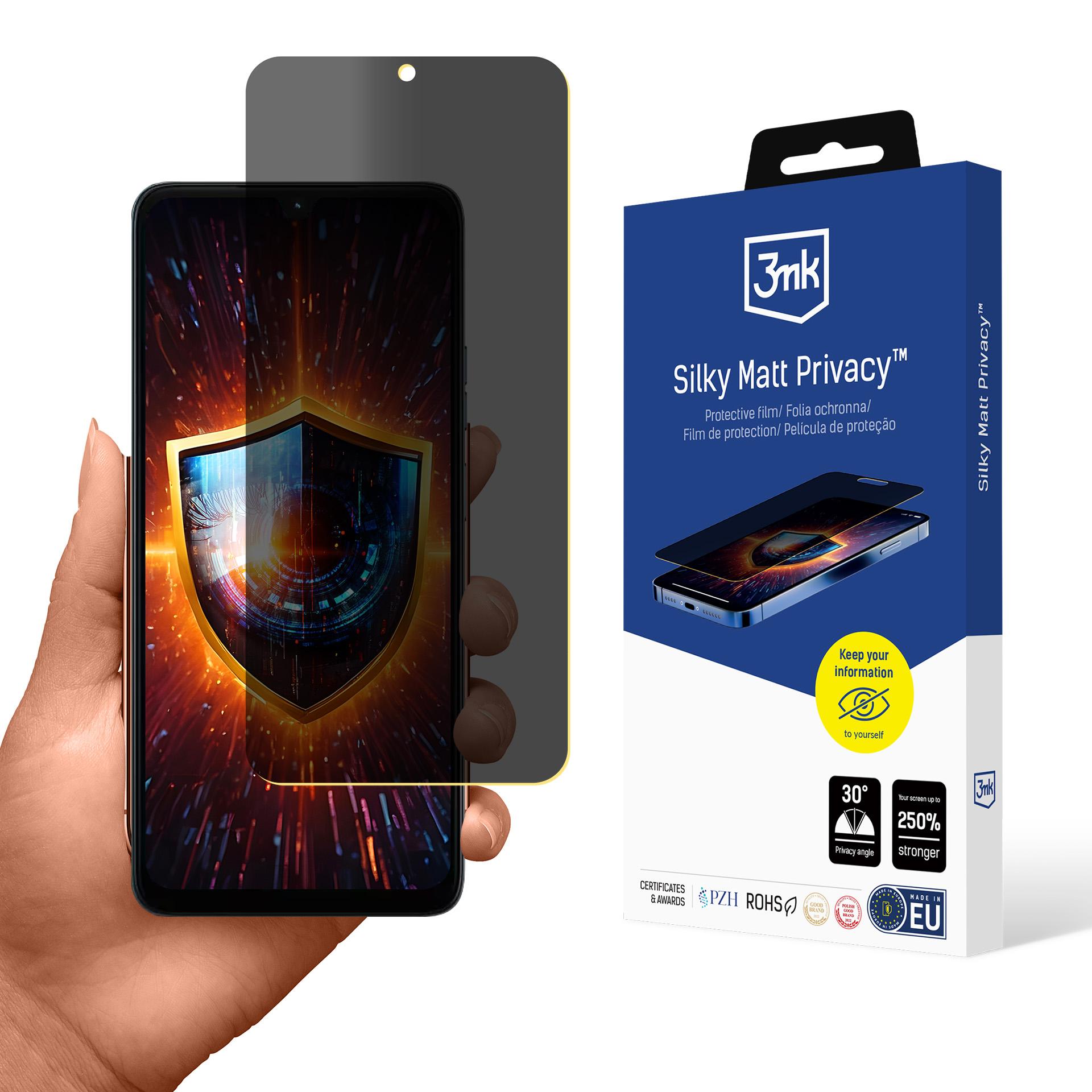 3mk Silky Matt Privacy Näytönsuoja Motorola Moto G06 / Moto G06 Power -puhelimelle