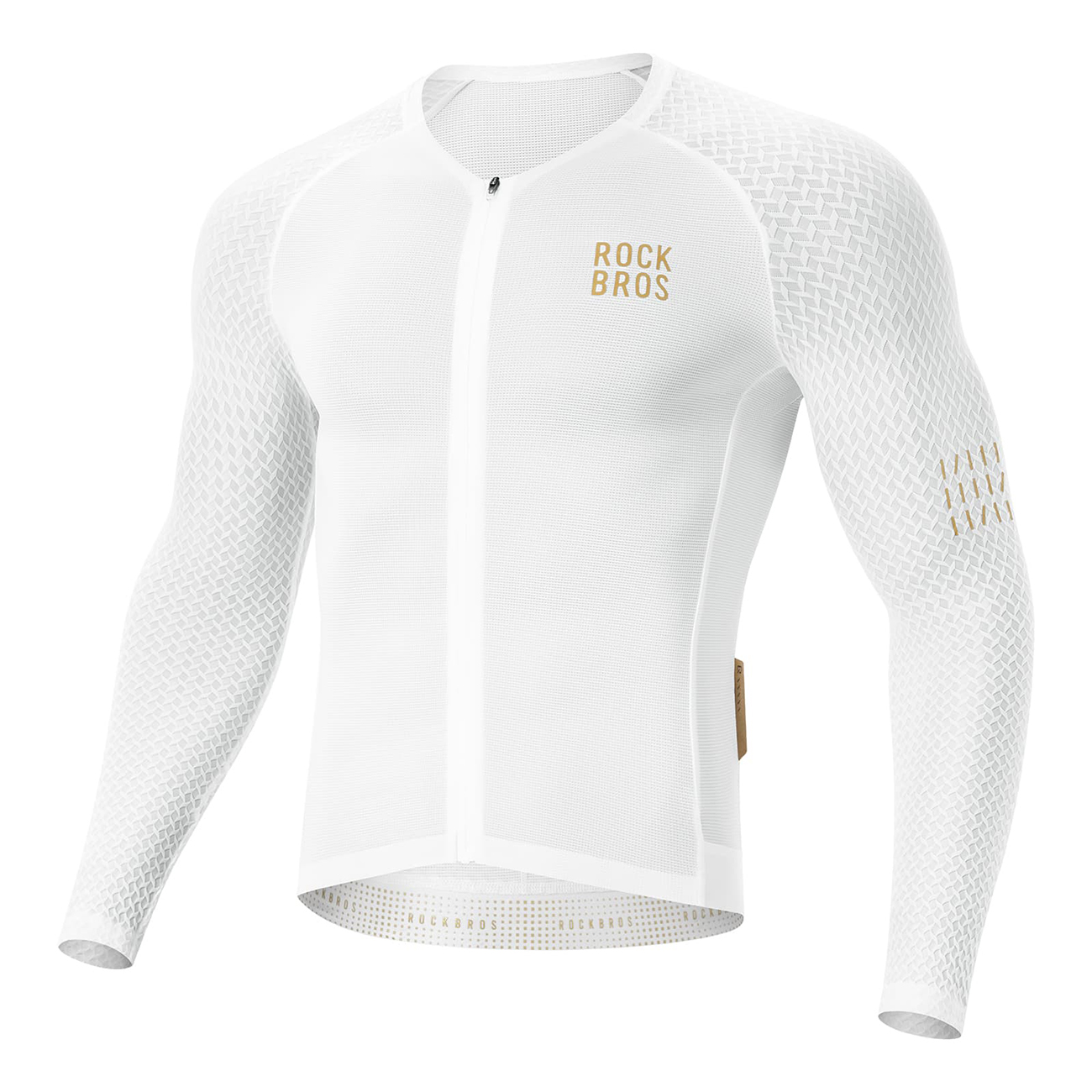 Rockbros YDCX008 Diamond Long Sleeve Cycling Jersey Size XL - White