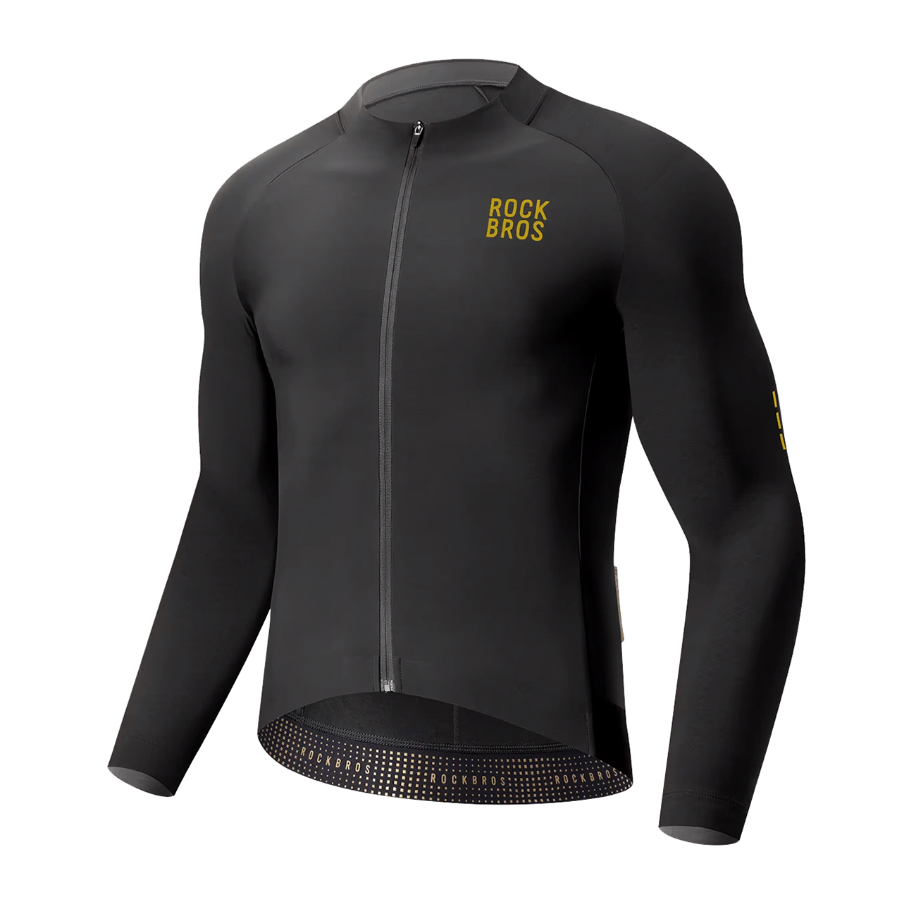 Rockbros YDWT020 Diamond Cycling Jersey Spring/Autumn/Winter Size XS - Black