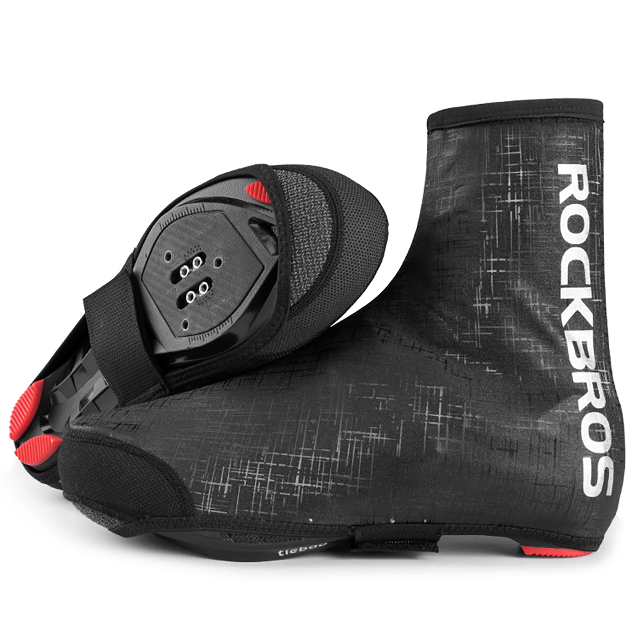 Rockbros LF1081 tuulen- ja vedenpitävät kengänsuojat 42-46 cm - musta