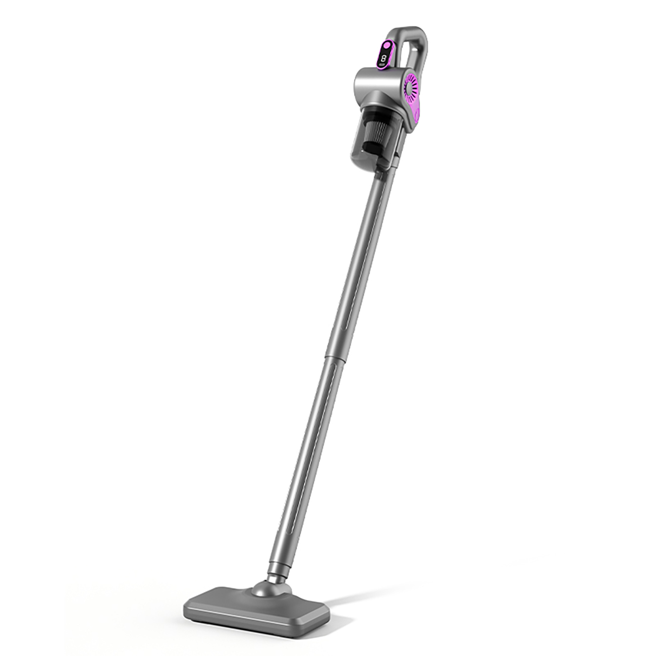 4-in-1 Vertical Handheld Vacuum Cleaner with Dust Mite Removal Brush - Gray
