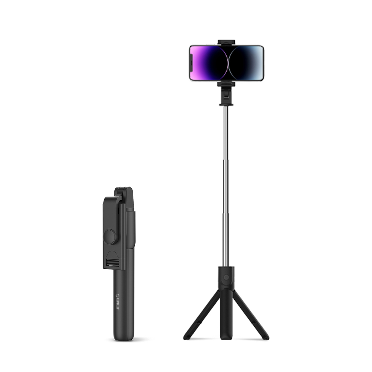 Selfiekeppi Orico SPV100 minijalusta Bluetooth 360 asteen kääntö - musta