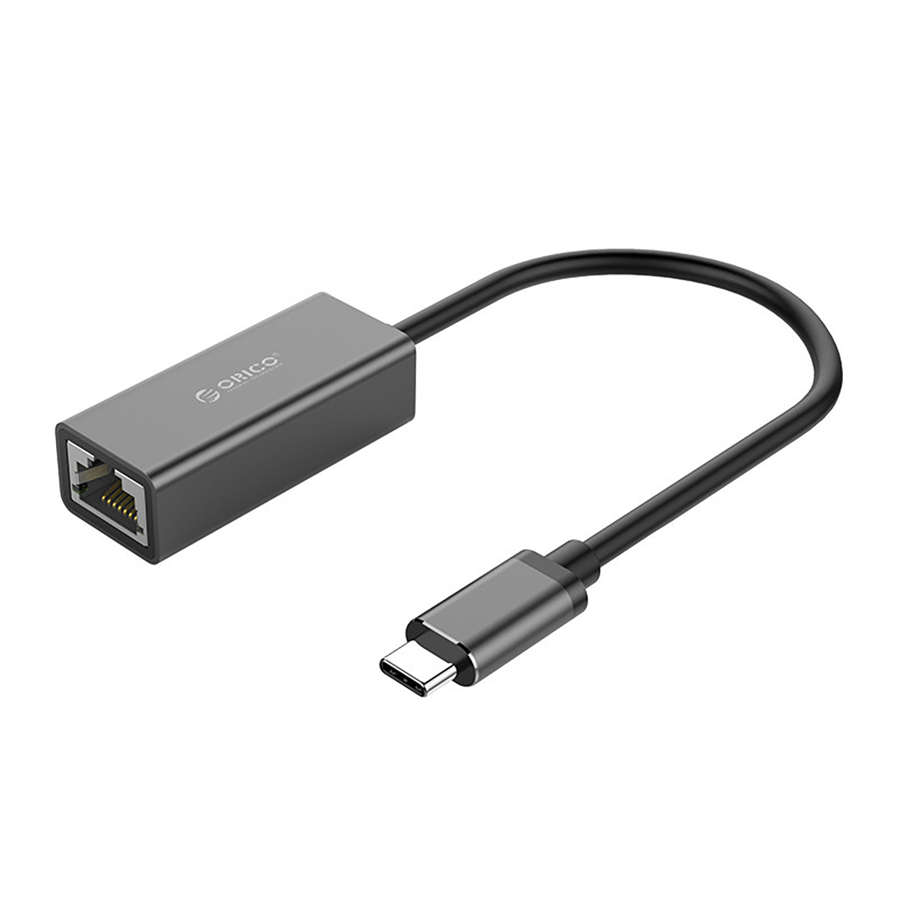 Orico XC-R45-V1 verkkosovitin USB-C–RJ45, Gigabit Ethernet, 1 Gbps – musta