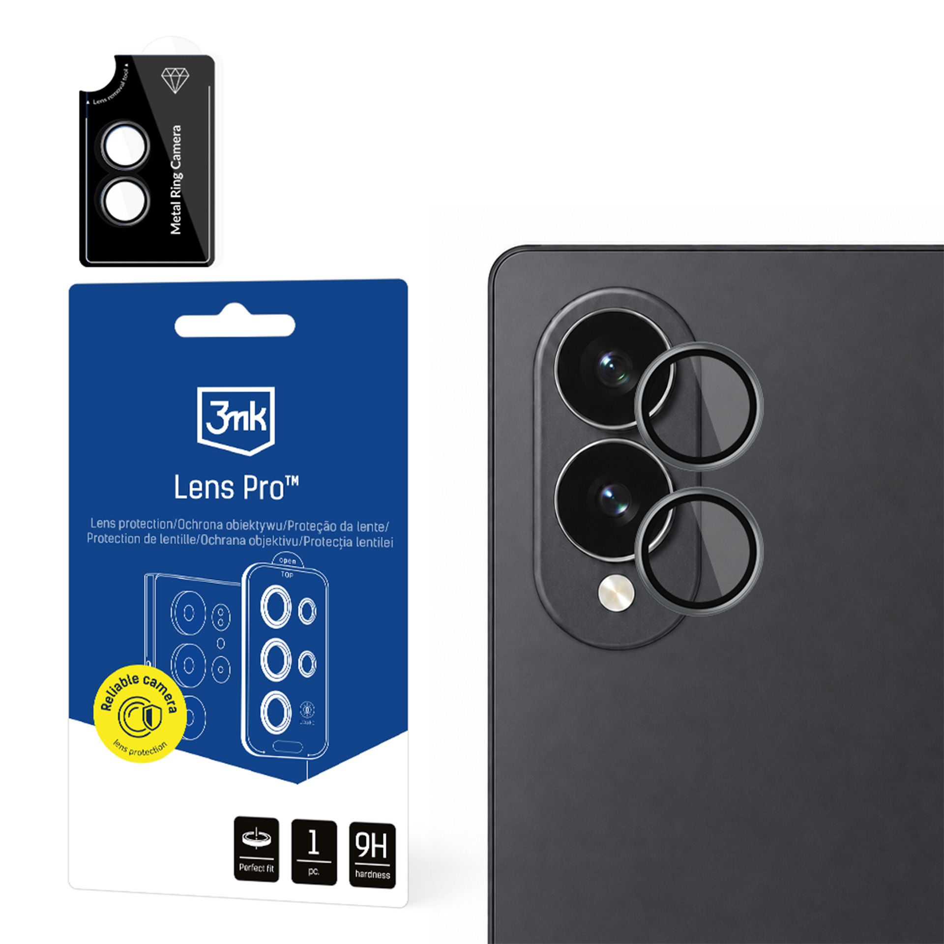 Lens Protection Pro™ kameran linssin suoja Samsung Galaxy Z Fold 8 Wide - musta