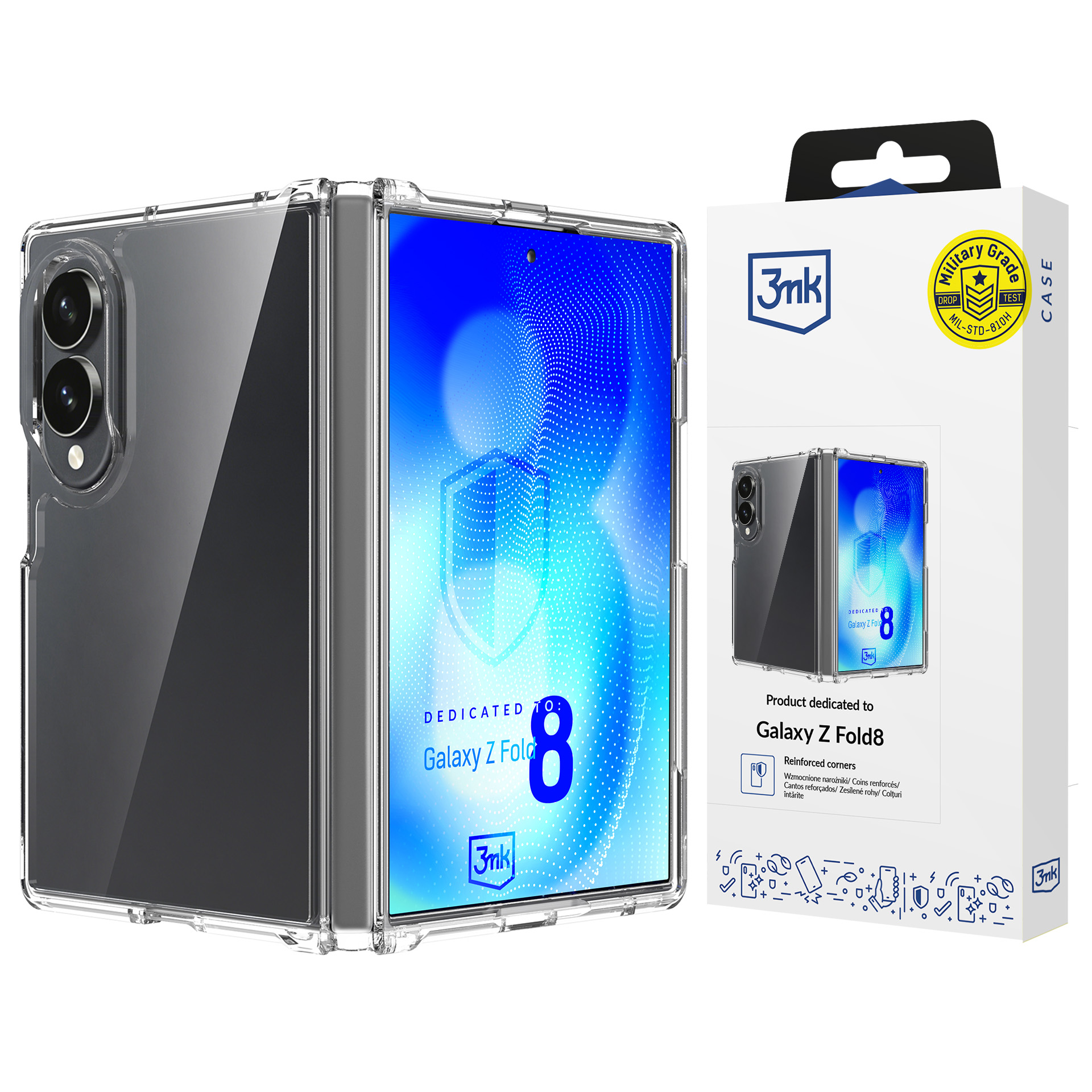 3mk Armor Case -suojakuori Samsung Galaxy Z Fold 8 Widelle, läpinäkyvä