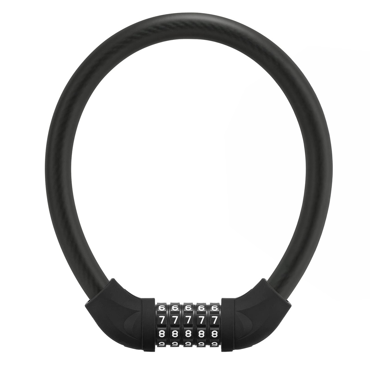 Rockbros RKS870-BK koodillinen polkupyörän lukko 85 cm teräsvaijerilla – musta