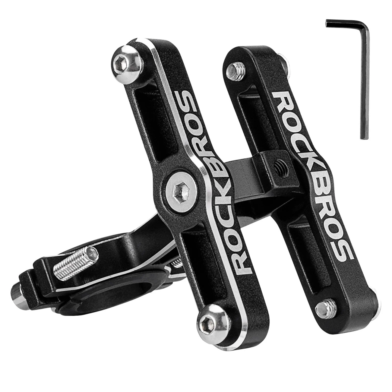 Rockbros KS-415 alumiininen säädettävä pullopidikkeen adapteri - musta