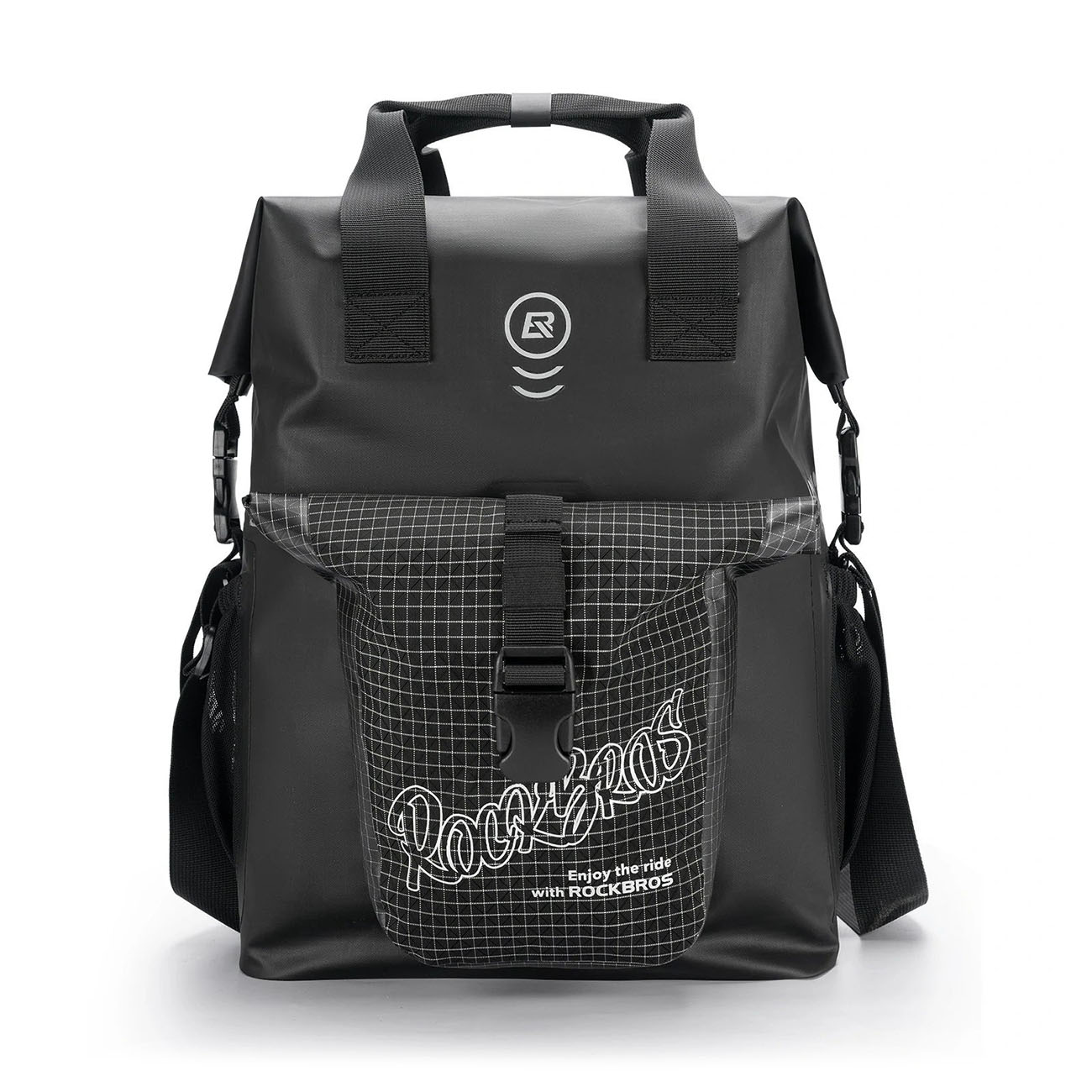 Rockbros AS-158 ohjaustangon laukku Brompton-taittopyörälle 18L - musta