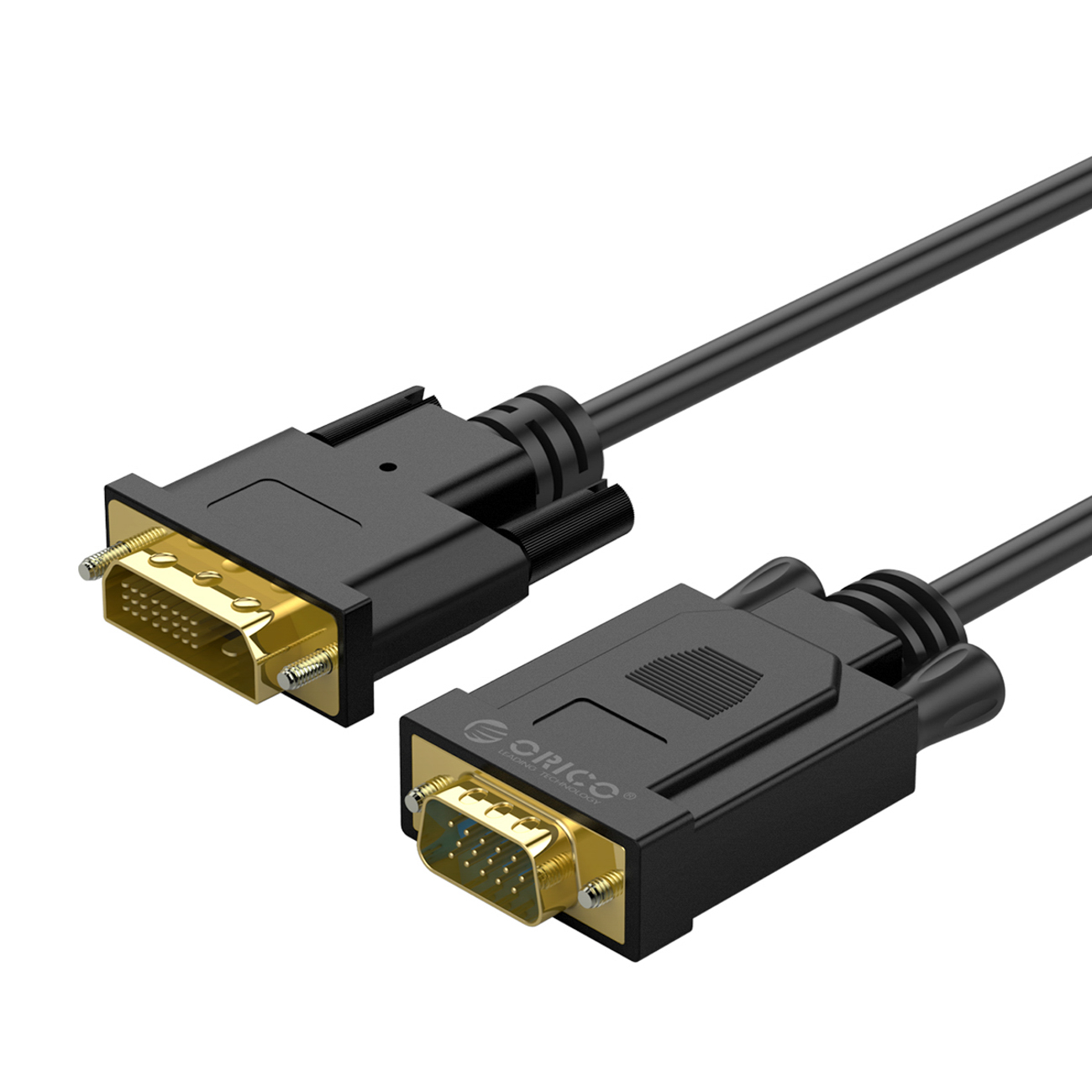 Orico XD-DITV DVI 24+1–VGA, Full HD-kaapeli, 5 m – musta