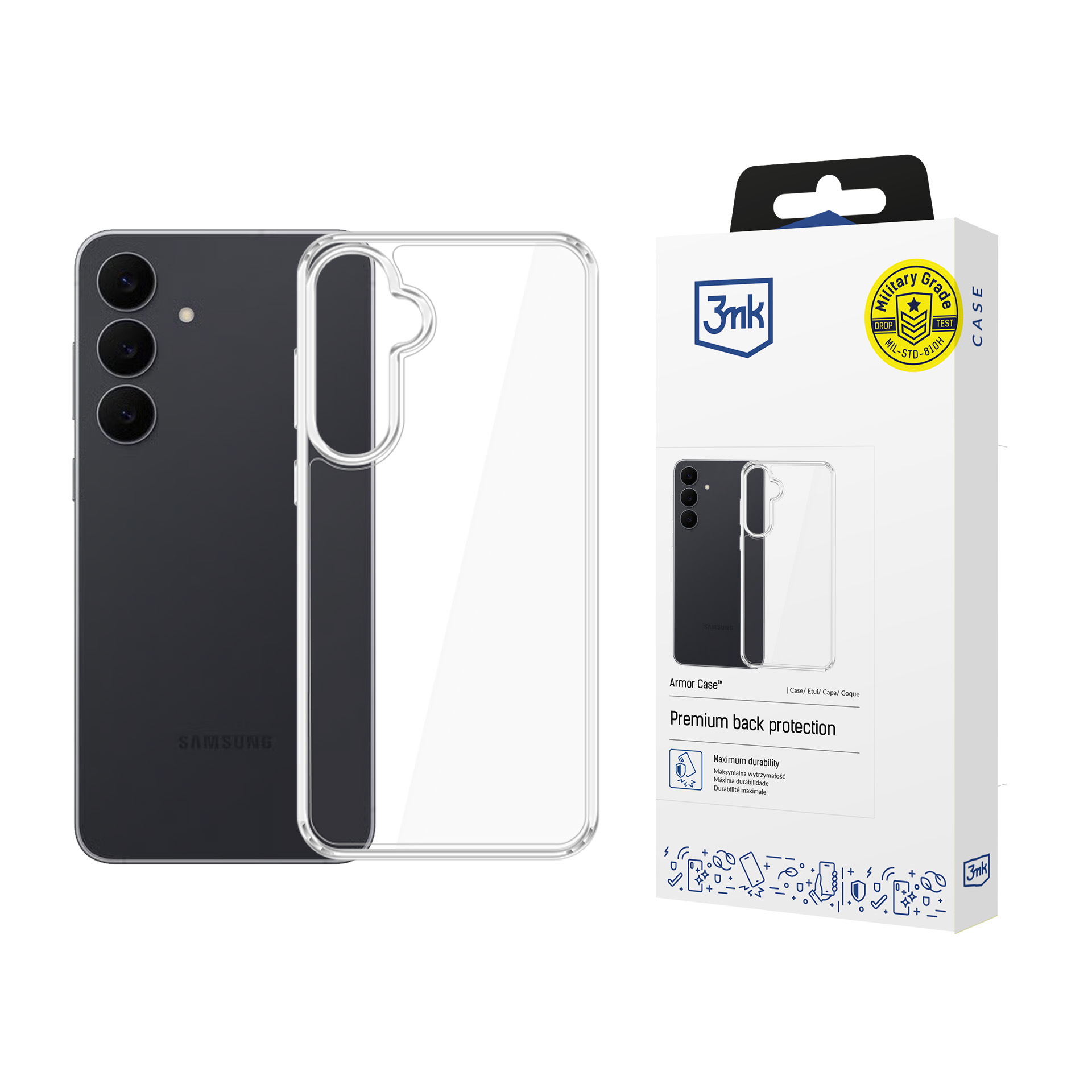 3mk Armor Case -suojakuori mallille Samsung Galaxy S26 FE – läpinäkyvä