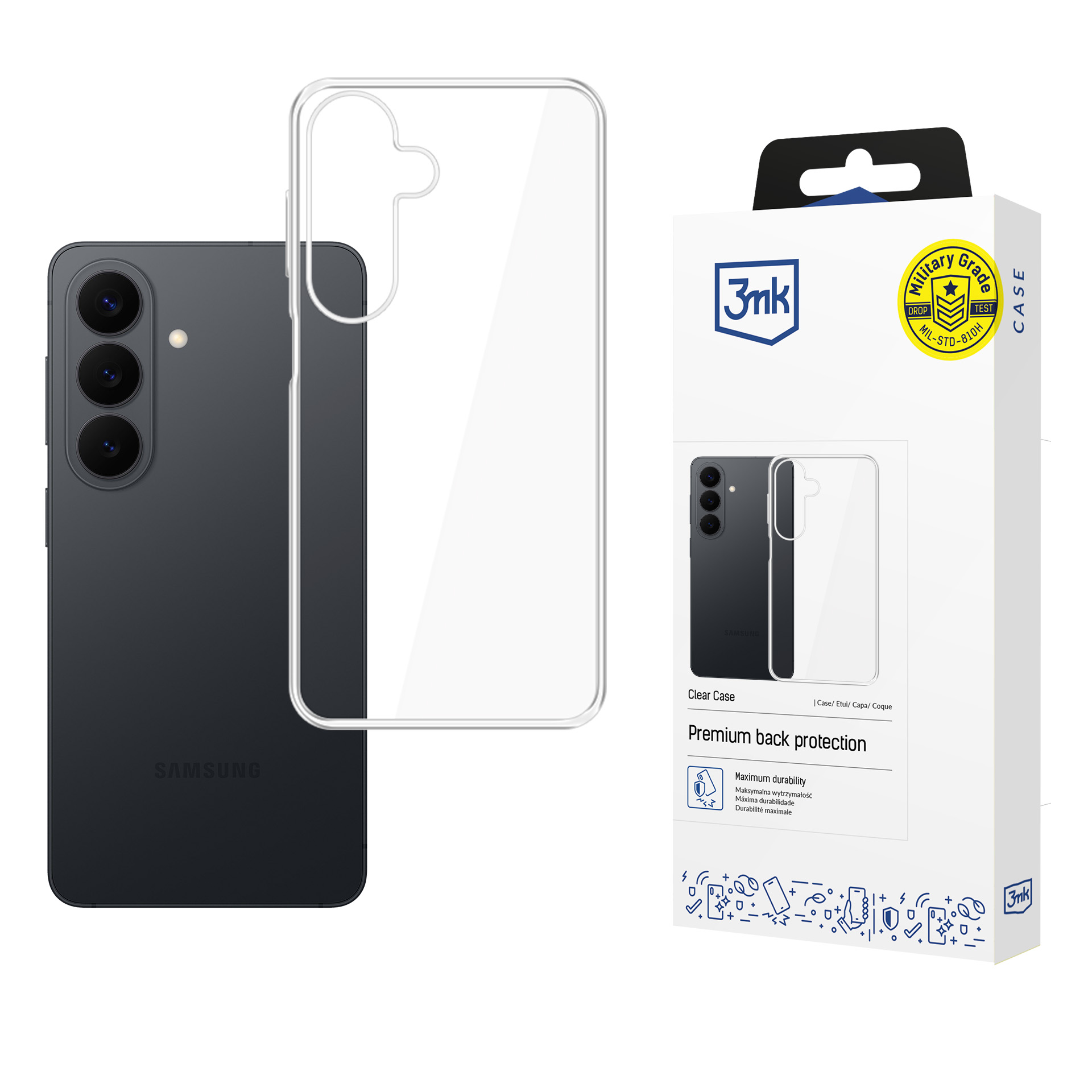 3mk Clear Case -suojakuori mallille Samsung Galaxy S26 FE – läpinäkyvä