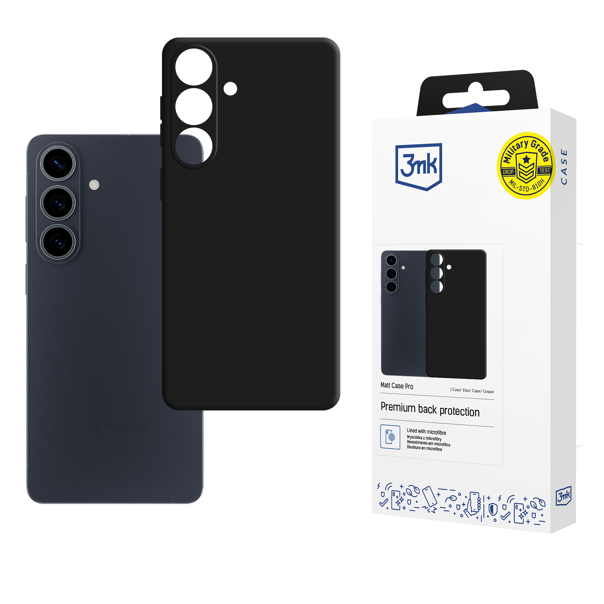 3mk Matt Case Pro -suojakuori mallille Samsung Galaxy S26 FE – musta