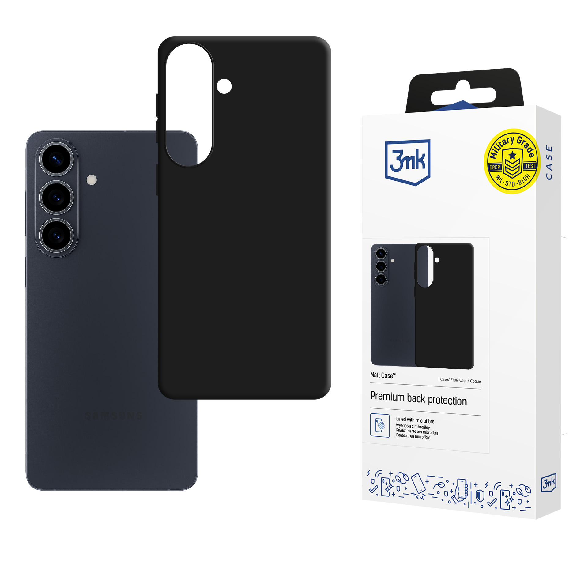 3mk Matt Case -suojakuori mallille Samsung Galaxy S26 FE – musta