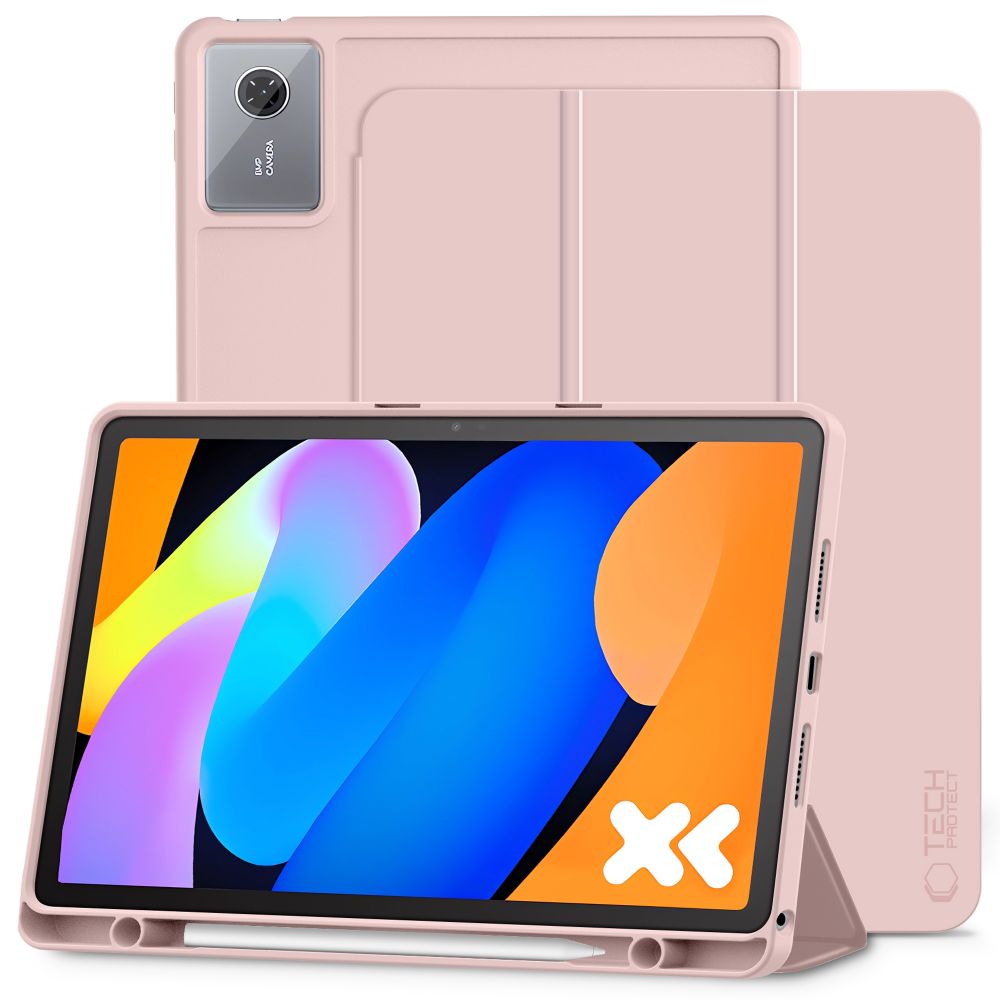 Tech-Protect SmartCase Pen suojakotelo kynäpidikkeellä Lenovo Idea Tab / K11 Gen. 2 11.0 TB-336 -tabletille – vaaleanpunainen