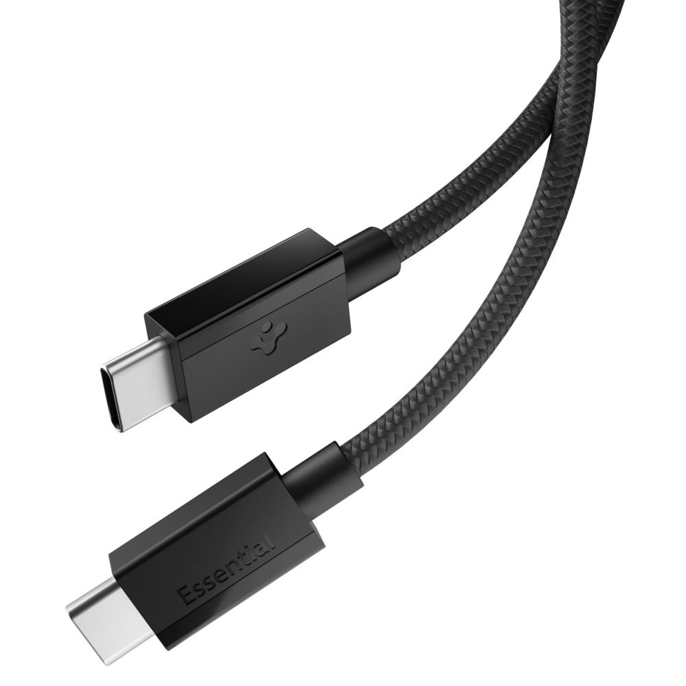Spigen Essential EB6015CC USB-C-kaapeli, 60 W, 150 cm – musta