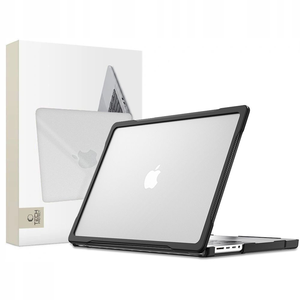 Tech-Protect Velar Case for MacBook Pro 16" 2021 / 2023 / 2025 / 2026 - Transparent Black