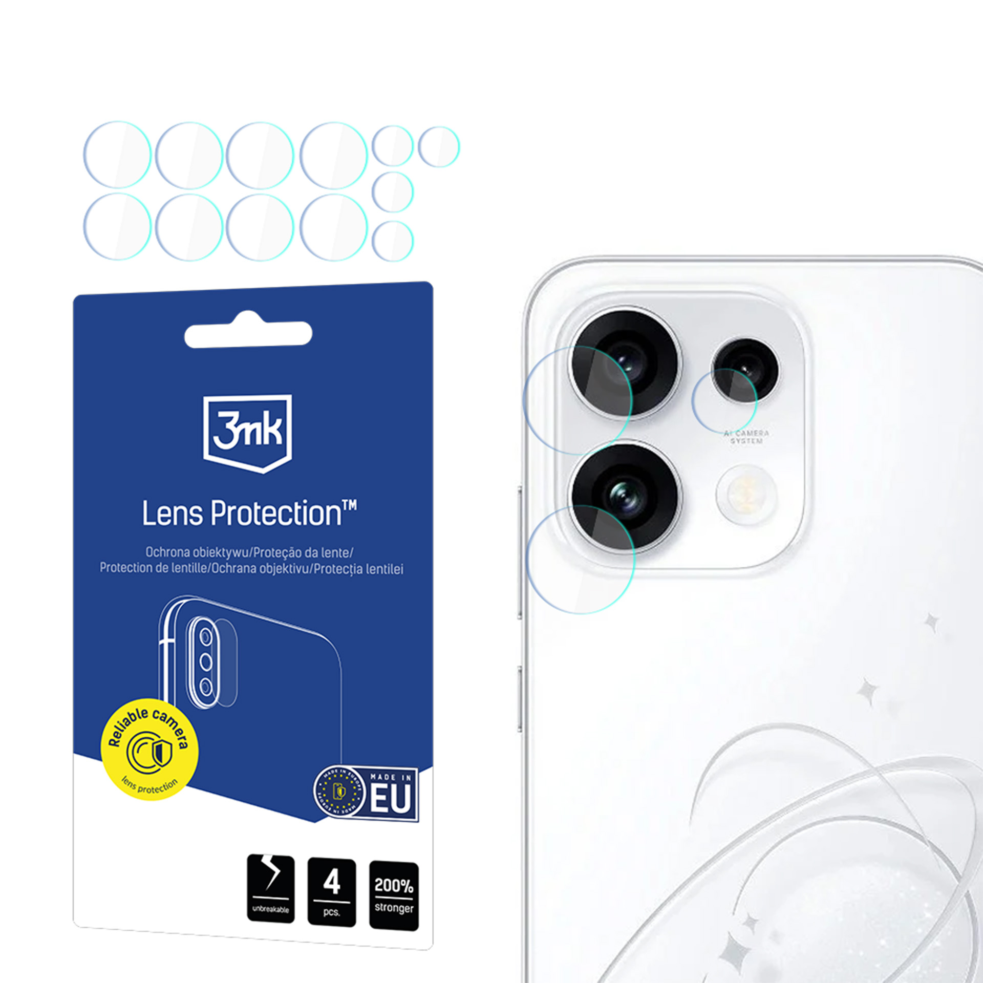 3mk Lens Protection hybrid-glass camera-lens protector for OPPO Reno 16 F / Reno 16 FS (CPH2859)