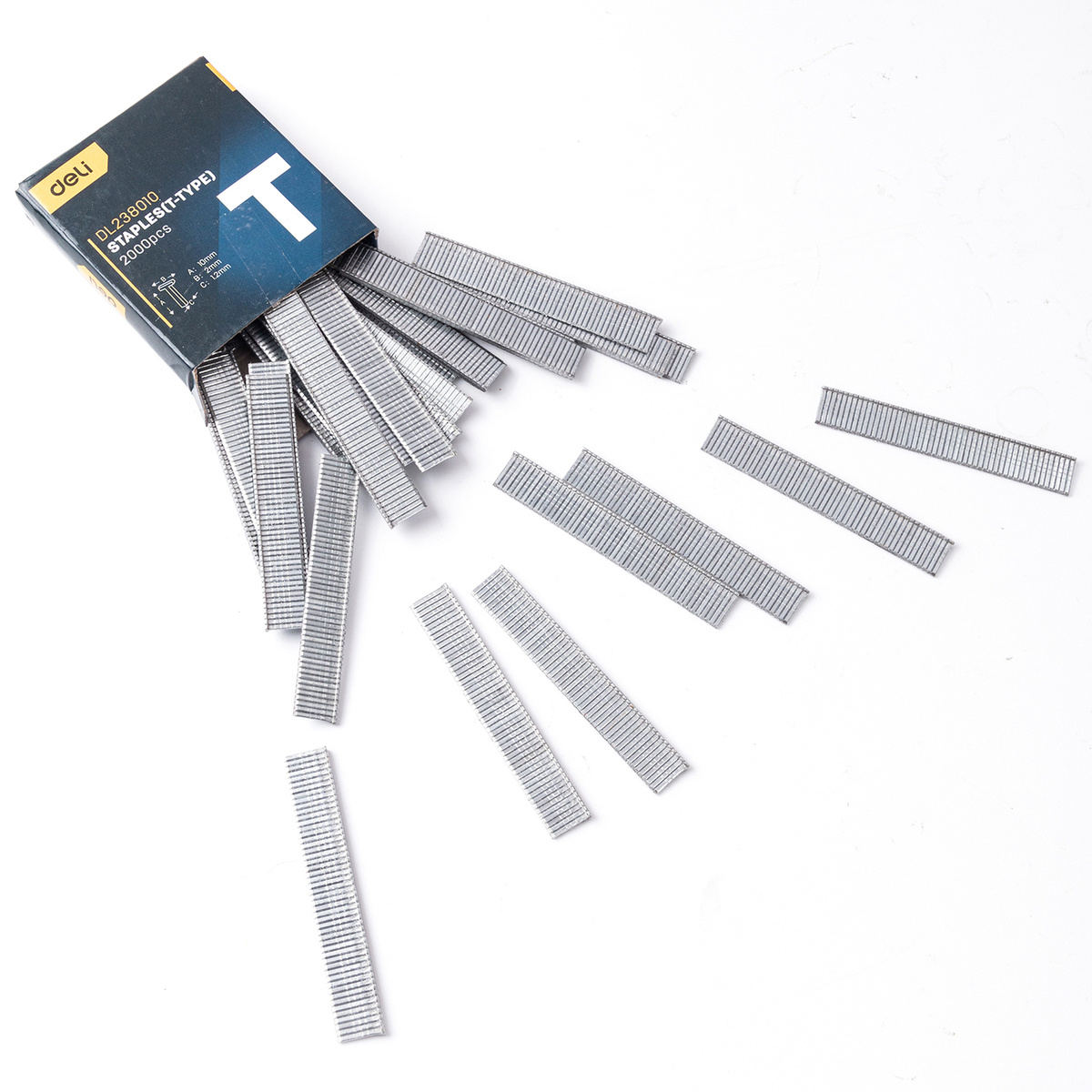 Niitit tyyppi T Deli Tools EDL238010, 2000 kpl