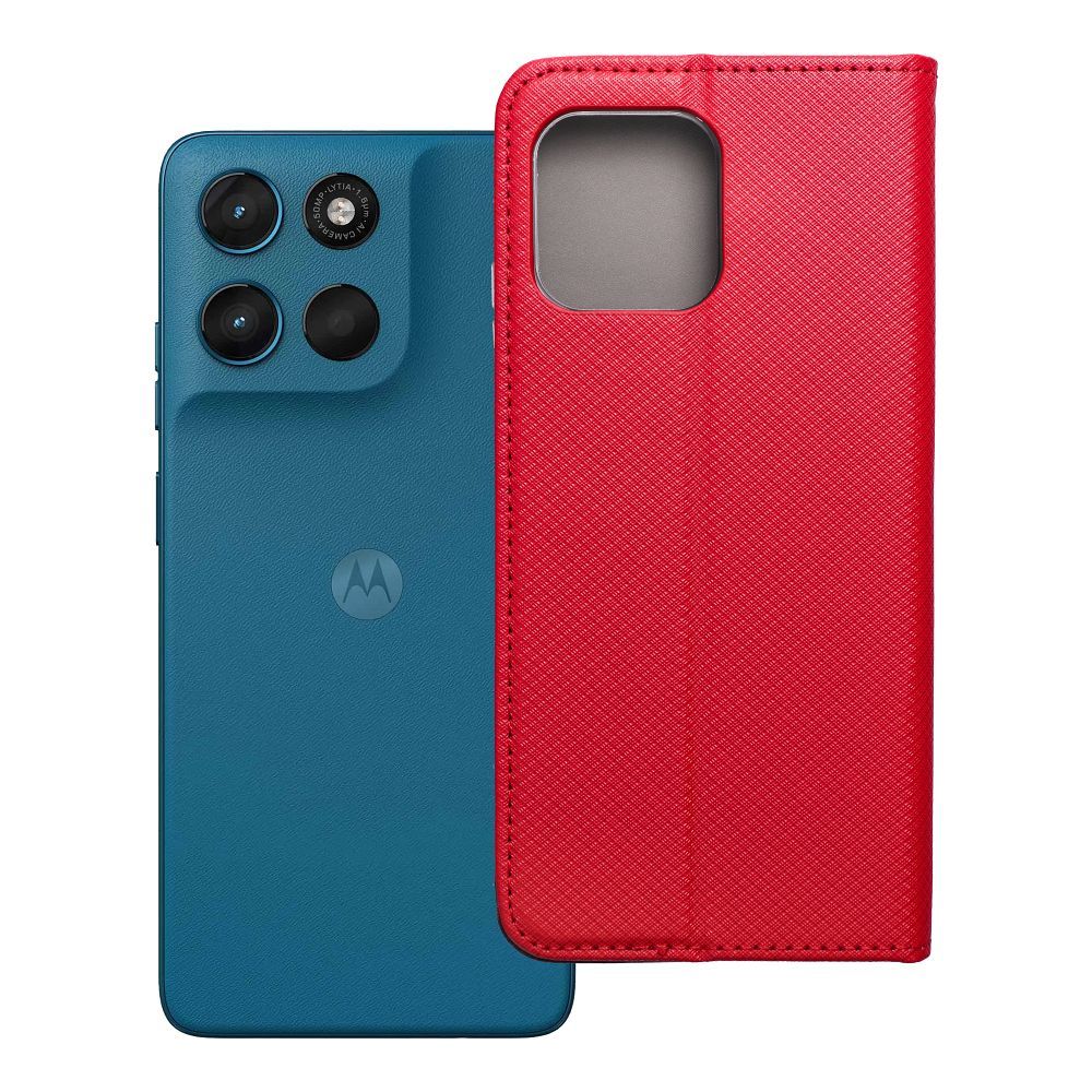 SMART CASE Book kuori Motorola G57 POWER:lle - punainen