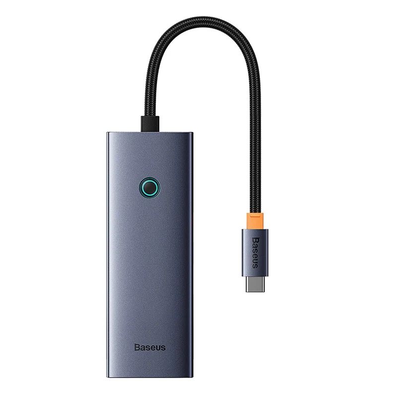 5-in-1-hubi Baseus UltraJoy Series USB-C to HDMI4K@30Hz+3xUSB 3.0+1xPD (harmaa)