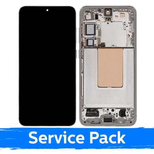 Samsung S926 S24 Plus -yhteensopiva LCD-näyttö kehyksellä / meripihkankeltainen / (huoltopakkaus) +AKKU MUKANA