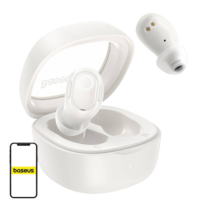 Baseus Bowie WM02 TWS Bluetooth 5.0 langattomat kuulokkeet (valkoinen)
