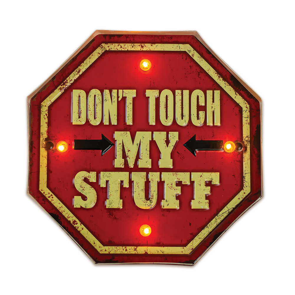RETRO metallikyltti LED Don't Touch Forever Light