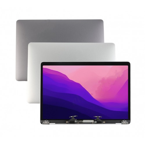 LCD-näyttö täydellisellä kotelolla Macbook Pro 13" M1 (2020) / Pro 13" M2 (2022) (A2338) -laitteelle, hopeinen