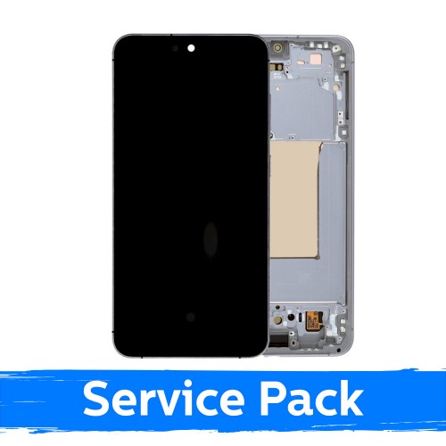 LCD-näyttö yhteensopiva Samsung S731 S25 FE kehyksellä / Valkoinen / (Service Pack)