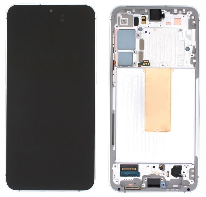 LCD-näyttö Samsung S916 S23+ 5G kosketusnäytöllä ja kehyksellä Lime alkuperäinen (service pack)
