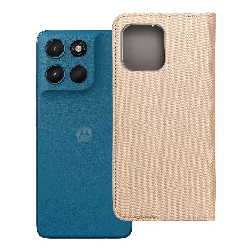 SMART CASE Book kuori Motorola G57 POWER:lle - kultainen