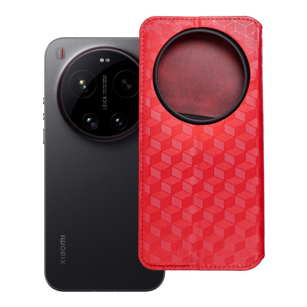 Flip case for Xiaomi 17 ULTRA Cubic Book red