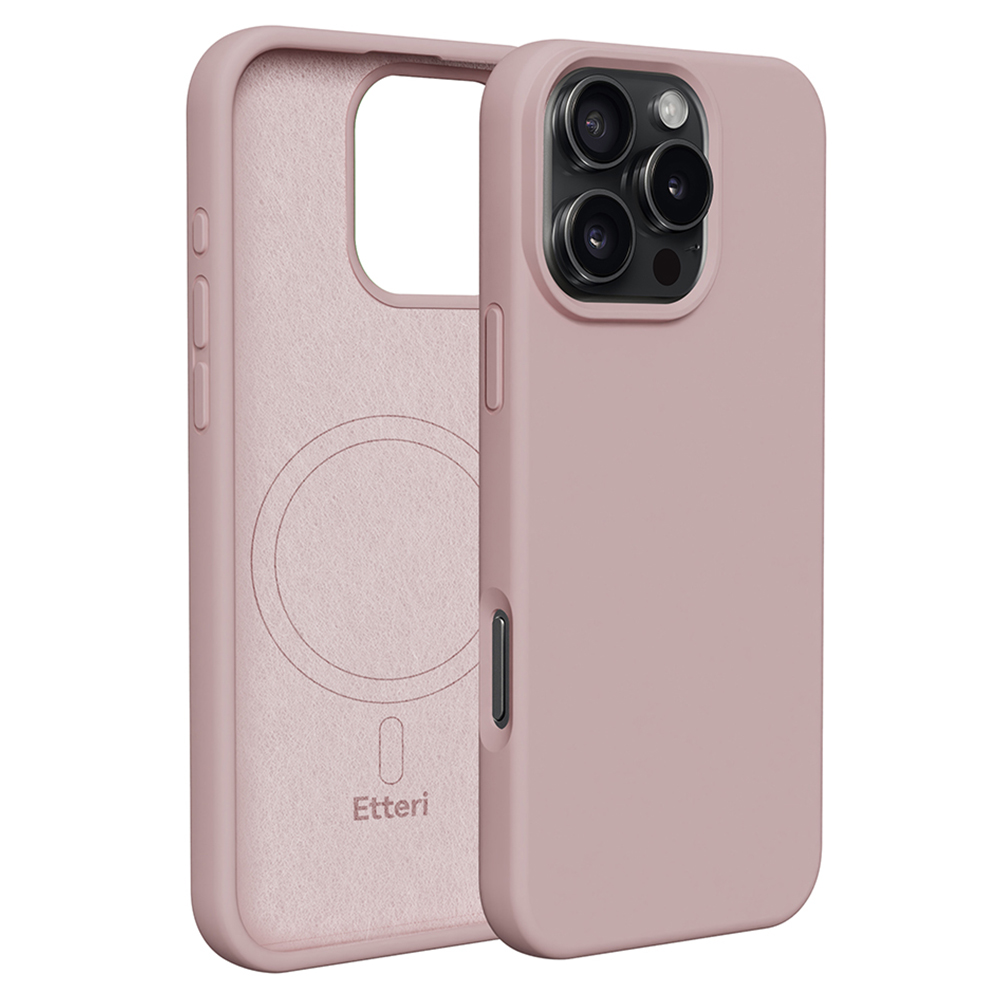 Etteri Silicone Mag suojakuori iPhone 16 Pro Max 6,9" vaaleanpunainen