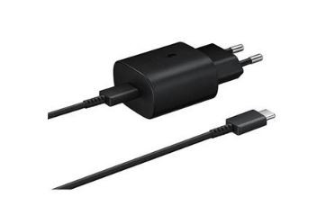 Laturi alkuperäinen Samsung Fast Charging (EP-TA800B) (25W) musta + USB-C kaapeli