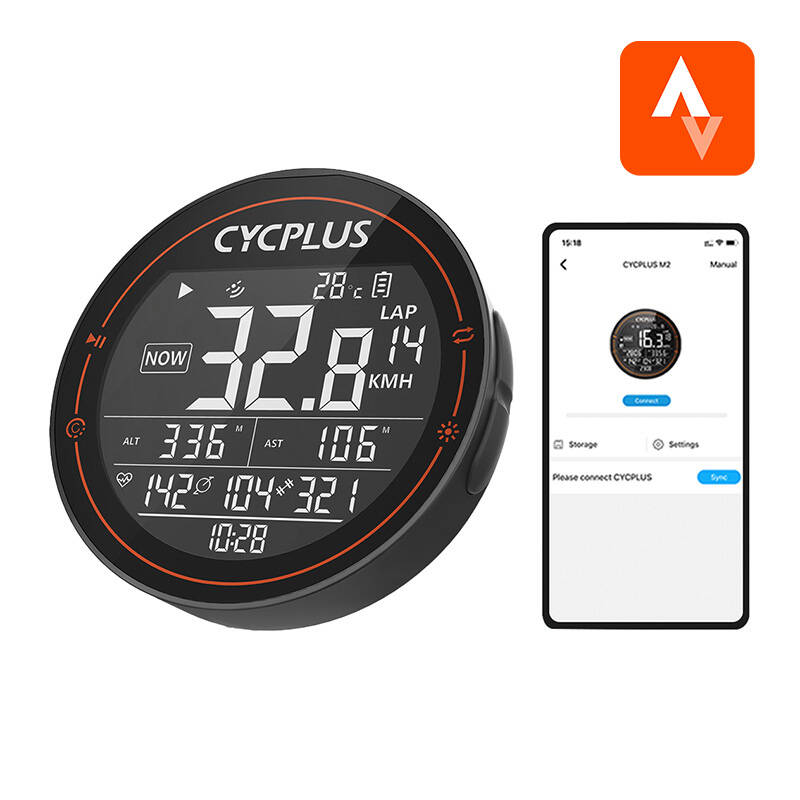 Cycplus M2 pyörätietokone – yhteensopiva Strava, Trainingpeaks jne.