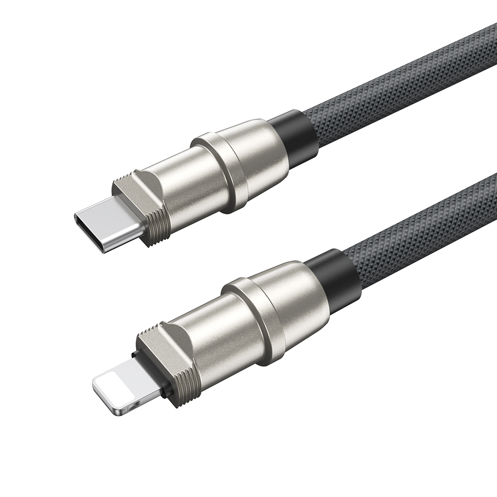 BWOO hihnakaapeli USB-C - Lightning 1.2m 27W hihnalla
