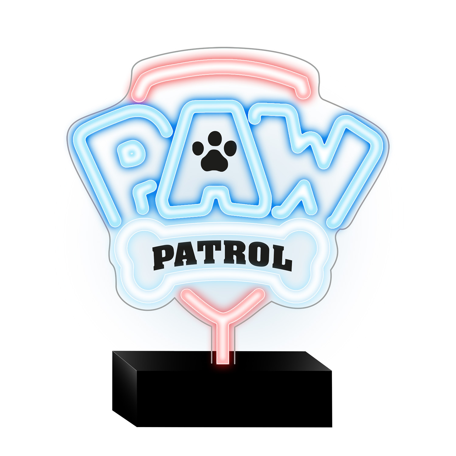 Neon LED jalustalla Paw Patrol - Logo OW-120146