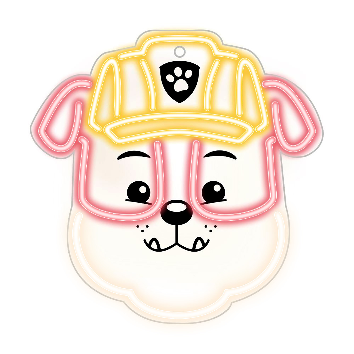 Riippuva neon LED Paw Patrol pleksilasilla - Rubble OW-130446