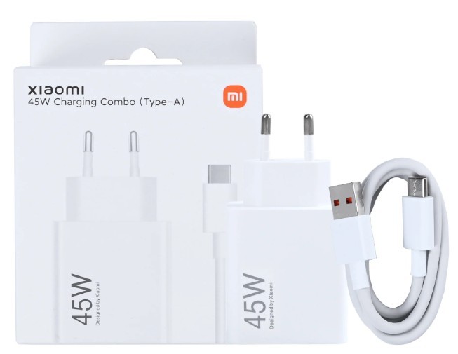 Laturi alkuperäinen Xiaomi (BHR8297CN) 45W + type-C kaapeli valkoinen laatikossa
