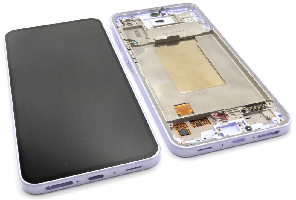 Samsung A376 A37 5G -LCD-näyttö, kosketusnäytöllä ja kehyksellä, väri Lavender, alkuperäinen (huoltopaketti)