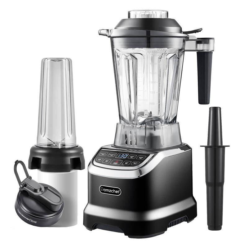 AMZCHEF ZM5003-BK tehosekoitin kupilla (musta)