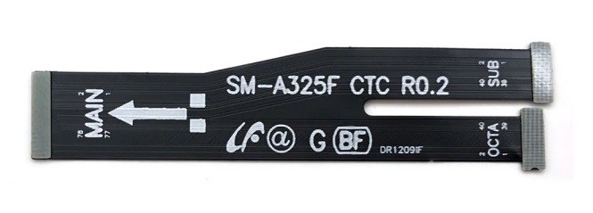 Joustava liitin Samsung A225 A22 4G 2021/A325 A32 4G 2021 emolevyn kaapeli (SUB-OCTA) alkuperäinen (used Grade A)