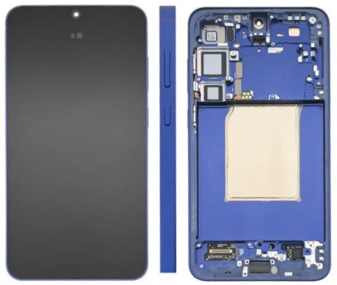 LCD screen Samsung S936 S25 Plus with touch screen and frame Navy original (assembled service pack)
