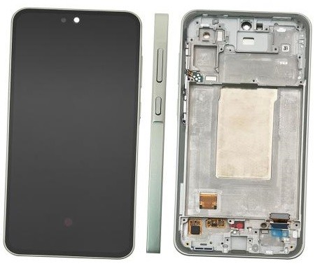 Samsung A366 A36 5G -LCD-näyttö, kosketusnäytöllä ja kehyksellä, Awesome Lime -värinen, alkuperäinen (huoltopaketti)