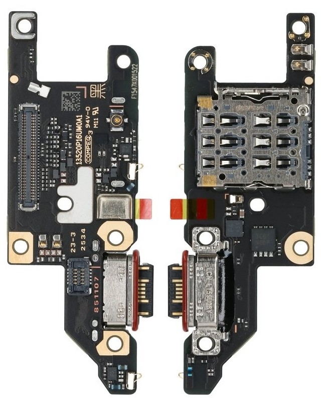 Flex Xiaomi Poco M8 Pro 5G latausliittimellä ja mikrofonilla, SIM-kortin kontakti alkuperäinen (service pack)