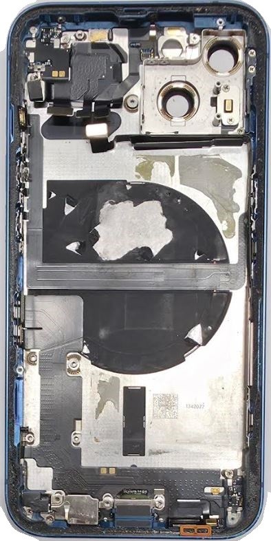 Akun kansi iPhone 13 Blue NFC-latausfleksillä, mikrofonilla alkuperäinen (käytetty Grade C)