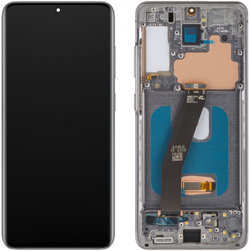 LCD-näyttö Samsung G981F/G980F S20 kosketusnäytöllä ja kehyksellä Cloud Blue alkuperäinen (koottu service pack)