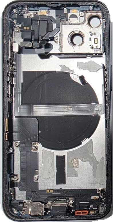 Akun kansi iPhone 13 Midnight NFC-latausfleksillä, mikrofonilla alkuperäinen (käytetty Grade C)